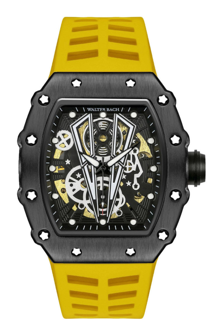 Montre Automatique Homme - Black/Yellow/Black