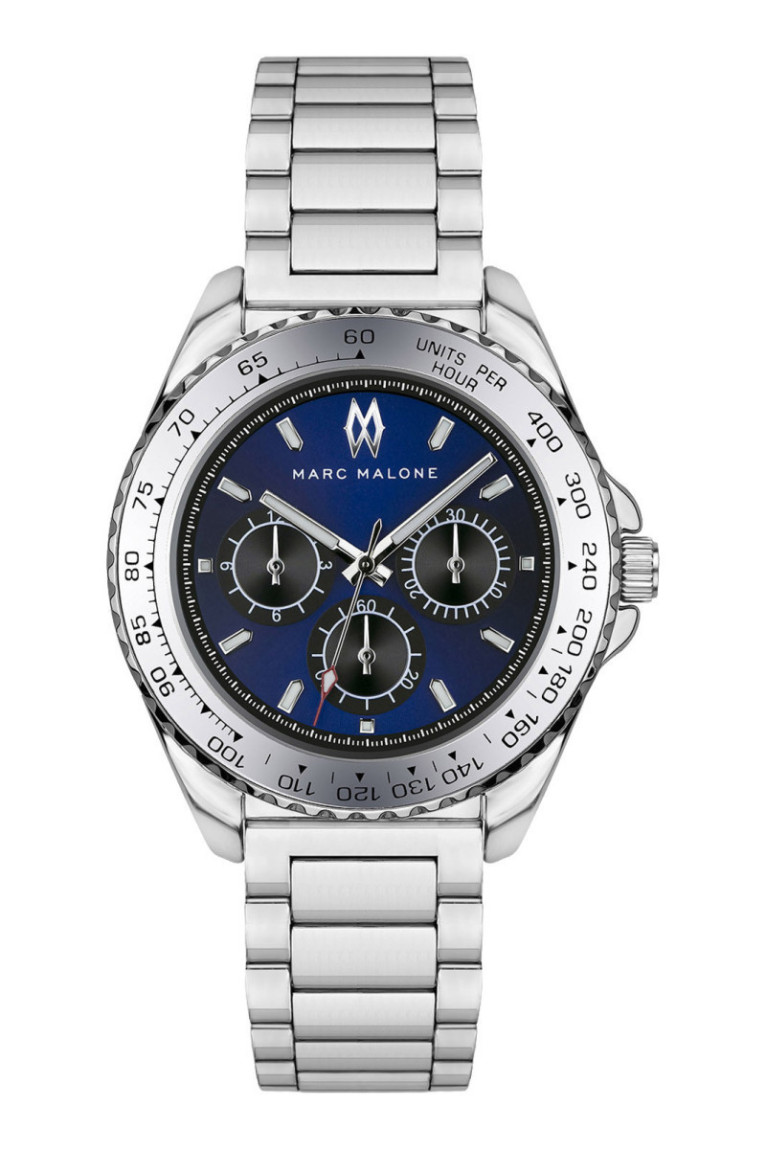 Montre Quartz Homme - Silver/Silver/Blue sunray