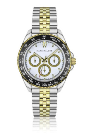 Montre Quartz Homme - Silver/2 tones: silver + gold/Matt white