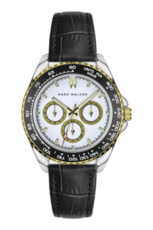 Montre Quartz Homme - Silver/Croco black/Matt white