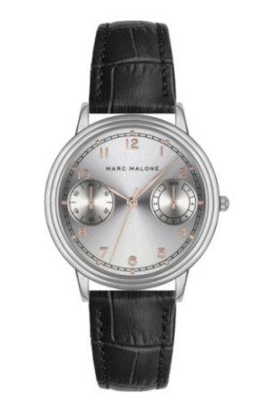 Montre Quartz Homme - Silver/Croco black/Silver sunray