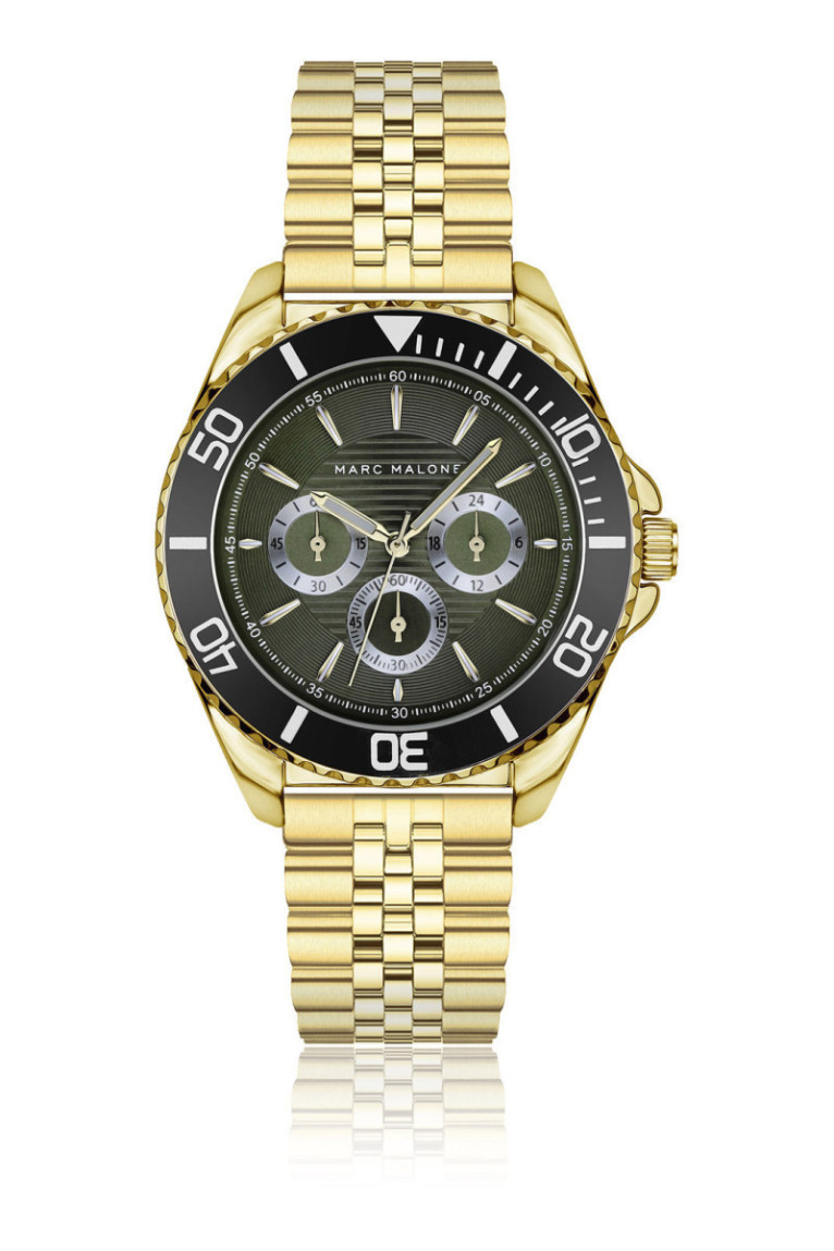 Montre quartz - MARC MALONE - Gold/Gold/Omega Green