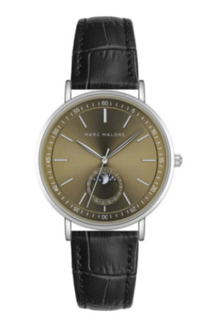 Montre Quartz Homme - Silver/Croco black/Brown sunray