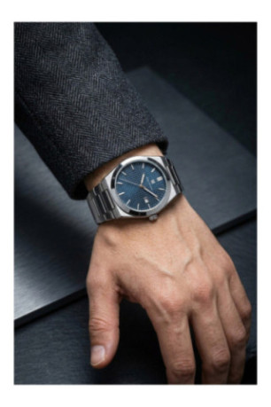 Montre Quartz Homme - Silver/Silver/Blue textured