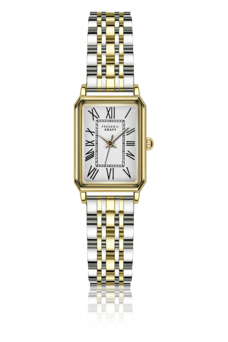 Montre Quartz - Femme - Gold/2 tones: silver + gold/Matt white