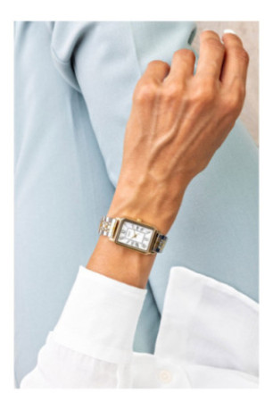 Montre Quartz - Femme - Gold/2 tones: silver + gold/Matt white