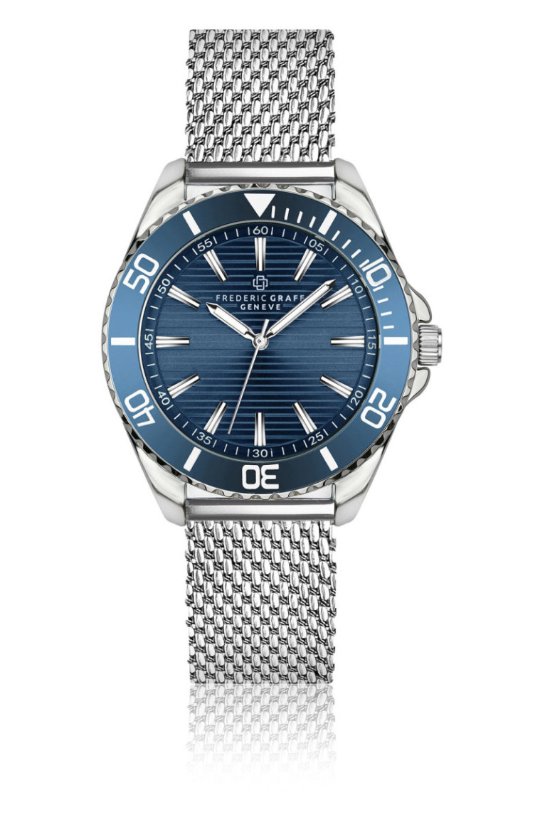 Montre Quartz - Silver/Silver/Omega Blue - FREDERIC GRAFF