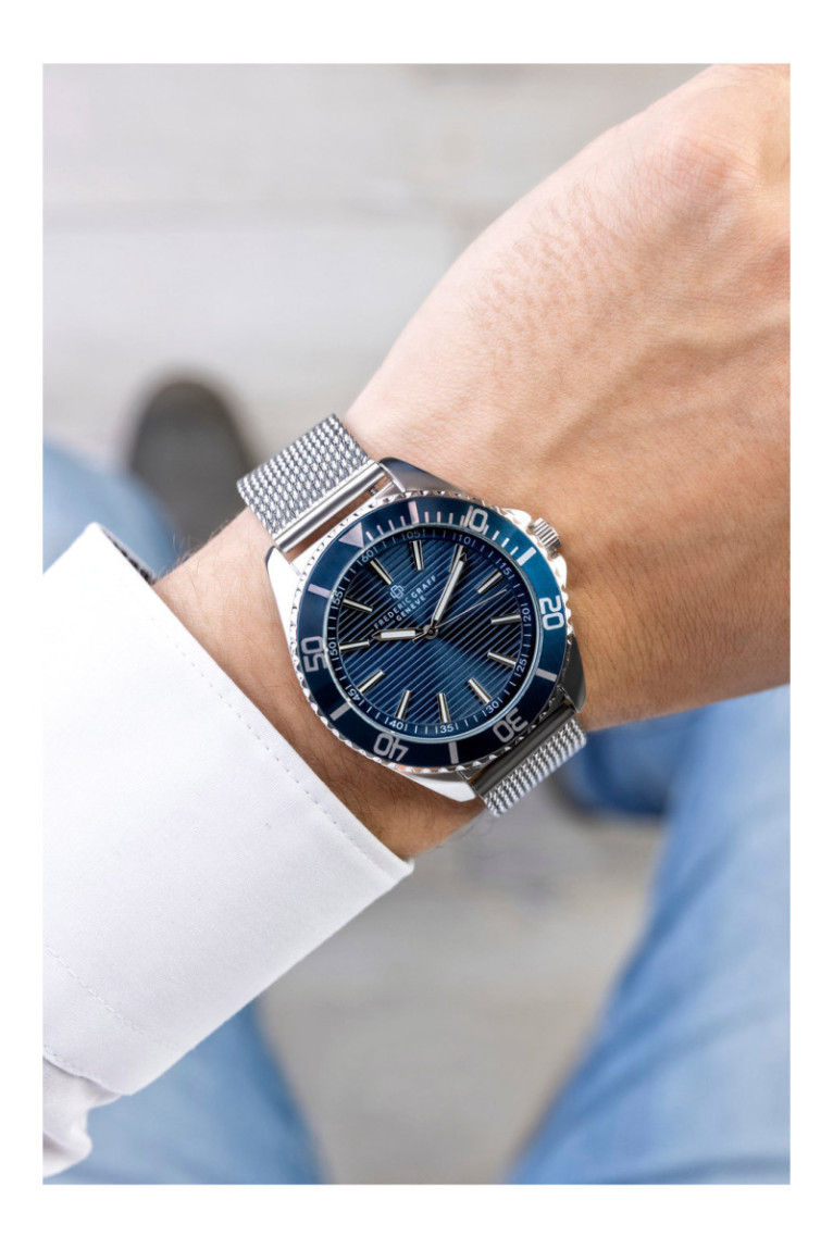 Montre Quartz - Silver/Silver/Omega Blue - FREDERIC GRAFF
