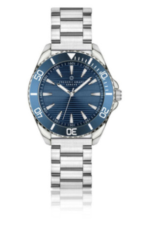 Montre Quartz - Silver/Silver/Omega Blue - FREDERIC GRAFF