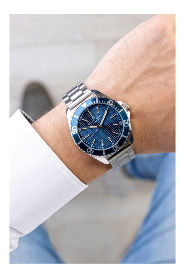Montre Quartz - Silver/Silver/Omega Blue - FREDERIC GRAFF