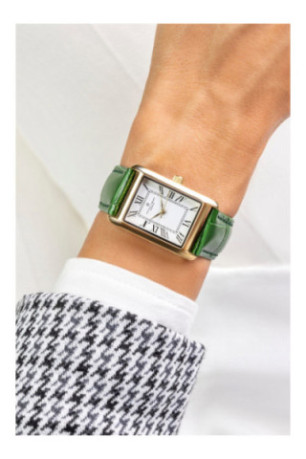 Montre Quartz - Femme - Gold/Croco green/White