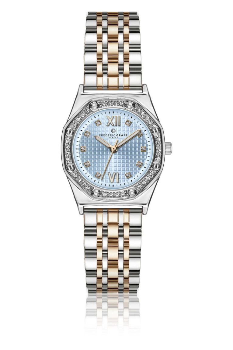 Montre Quartz - Silver/silver + rose gold/Sunray - FREDERIC GRAFF