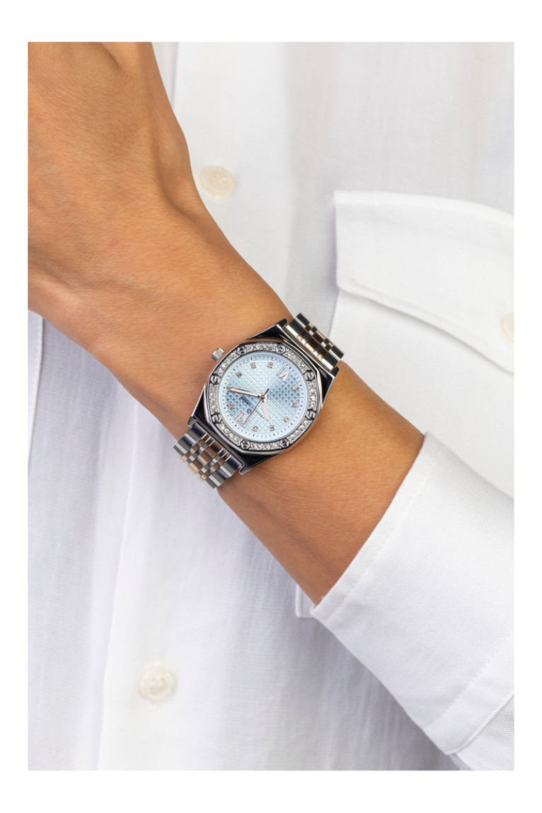 Montre Quartz - Silver/silver + rose gold/Sunray - FREDERIC GRAFF