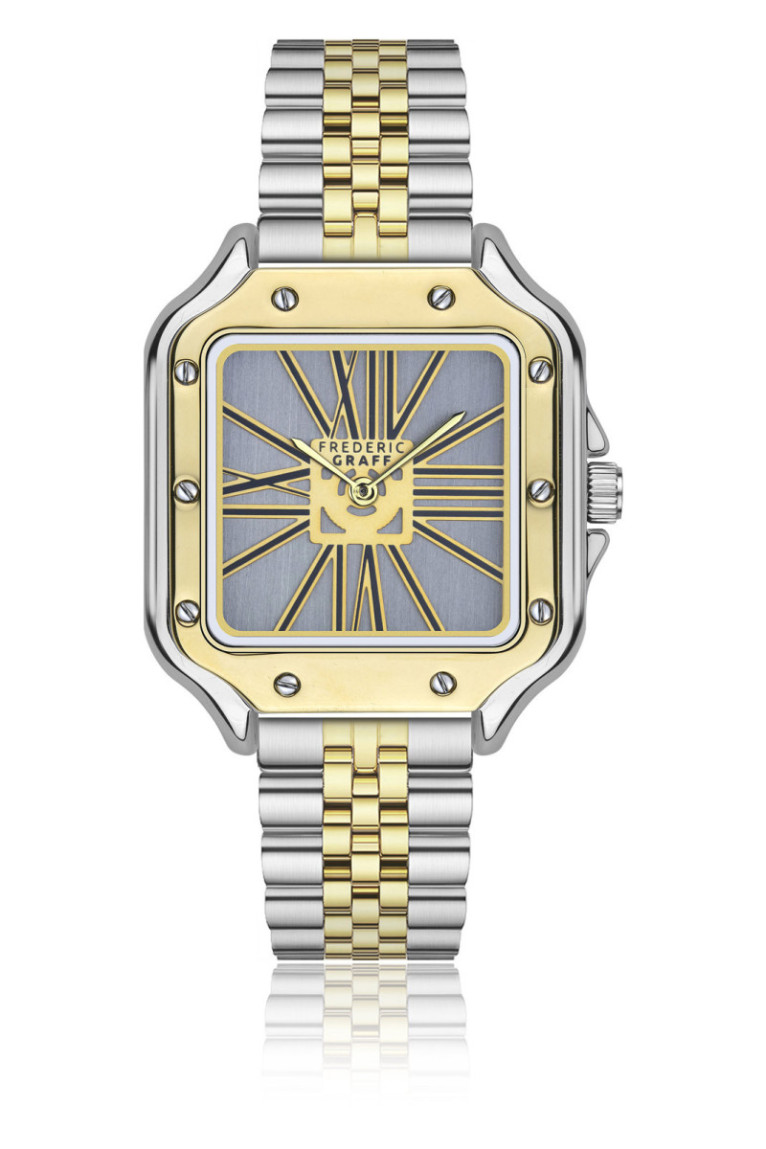 Montre Quartz - Silver/silver + gold/Grey brushed - FREDERIC GRAFF