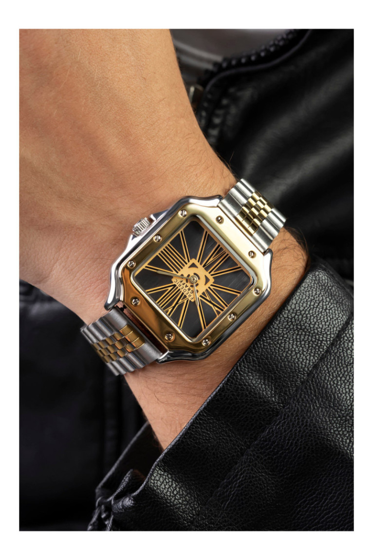 Montre Quartz - Silver/silver + gold/Grey brushed - FREDERIC GRAFF