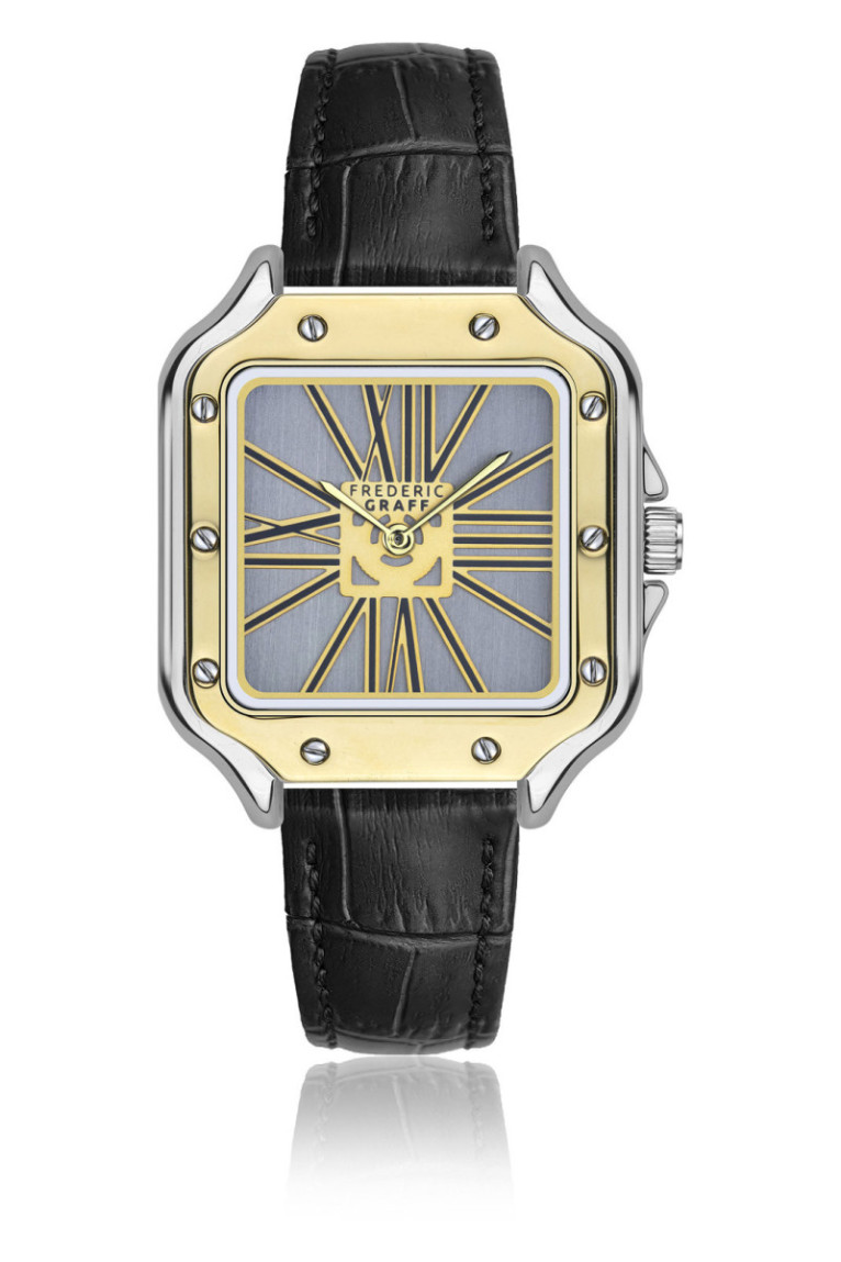 Montre Quartz - Homme - Silver/Croco black/Grey brushed