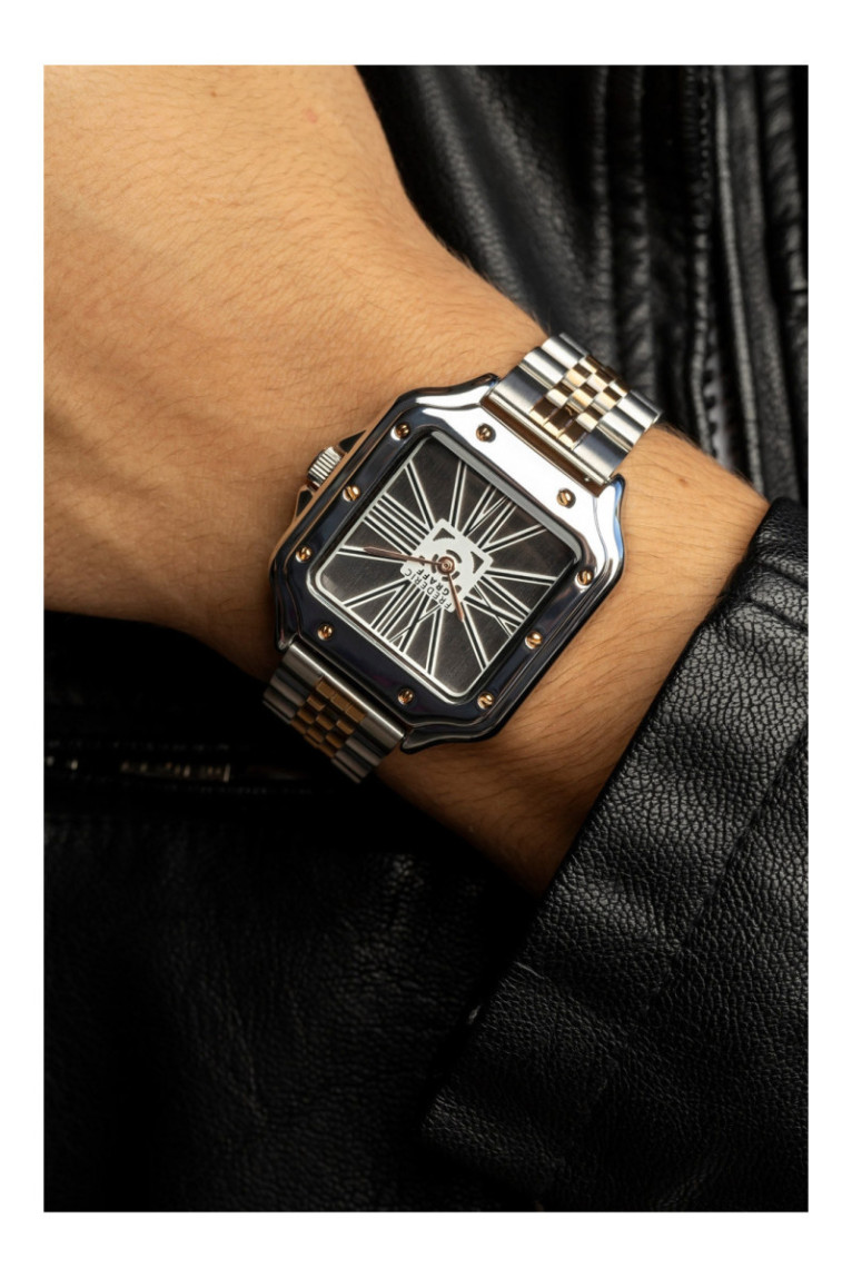 Montre Quartz - Silver/silver + rose gold/Grey brushed - FREDERIC GRAFF