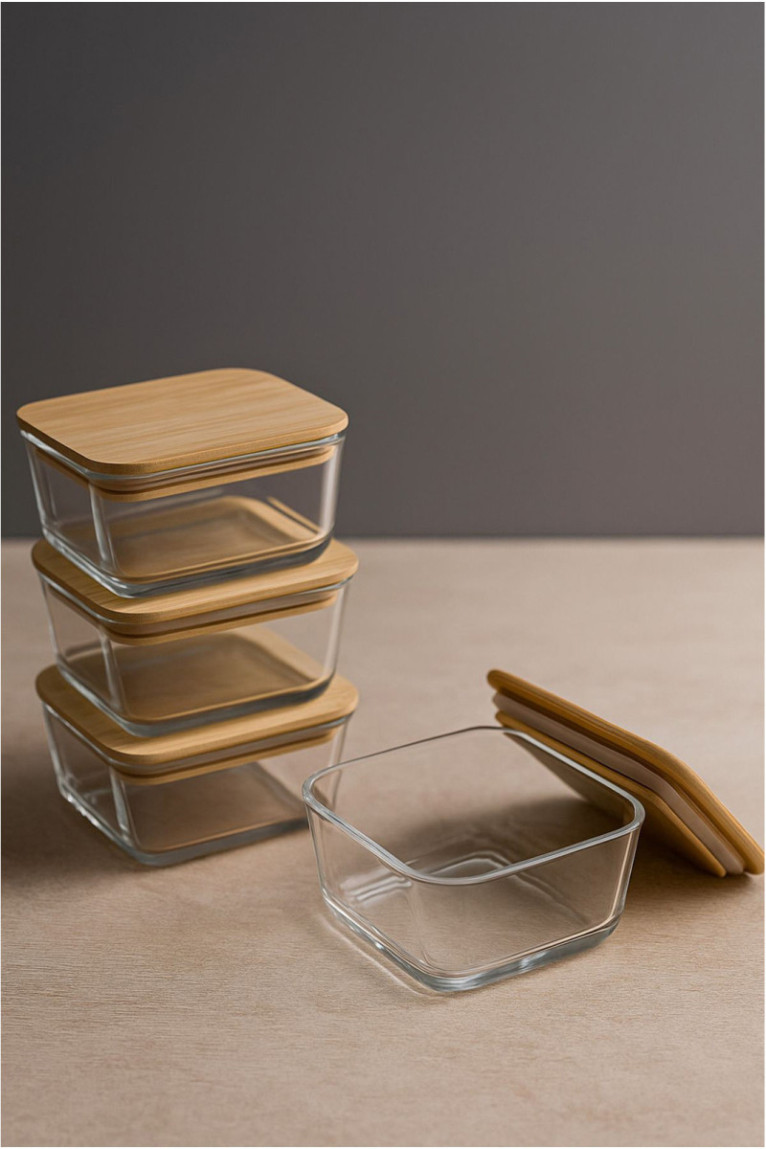 Boîte de conservation (8 pièces) - Transparent