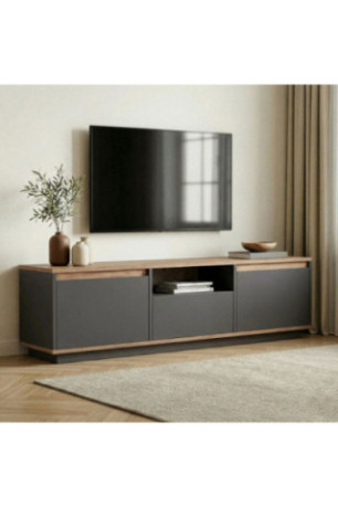 Meuble TV - Anthracite Pin de l'Atlantique