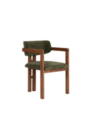 Ensemble table et chaises de salle à manger (5 pièces) - Travertin vert noyer