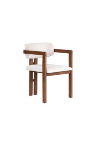 Ensemble table et chaises de salle à manger (5 pièces) - Travertin Noyer Blanc