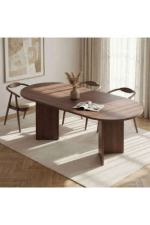 Table à manger extensible - Noyer de Milan