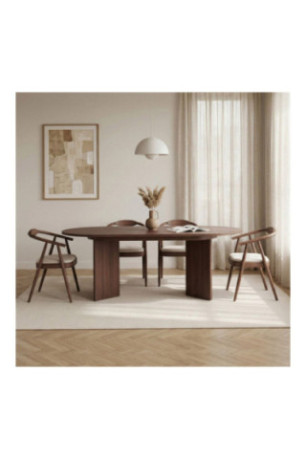 Table à manger extensible - Noyer de Milan