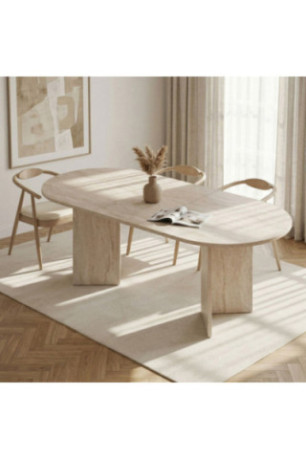 Table à manger extensible - Travertin