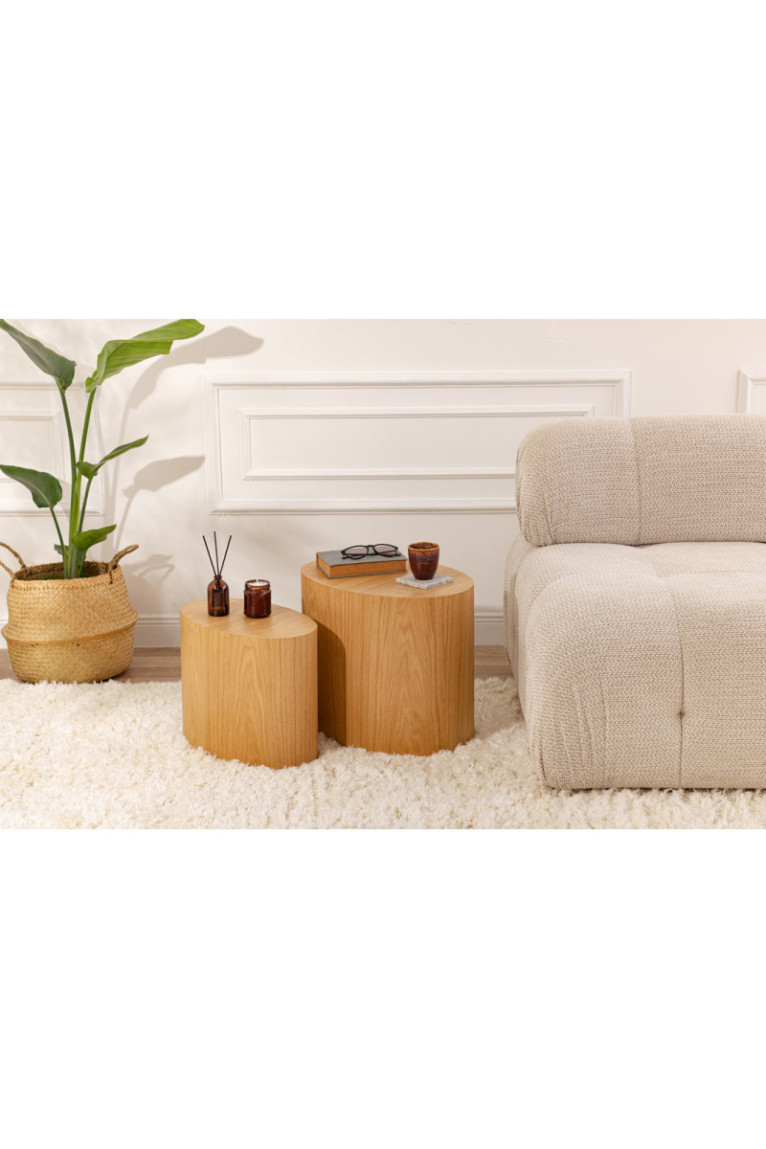 Ensemble de tables d'appoint - Chêne