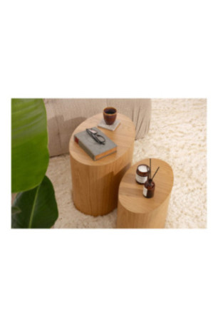 Ensemble de tables d'appoint - Chêne