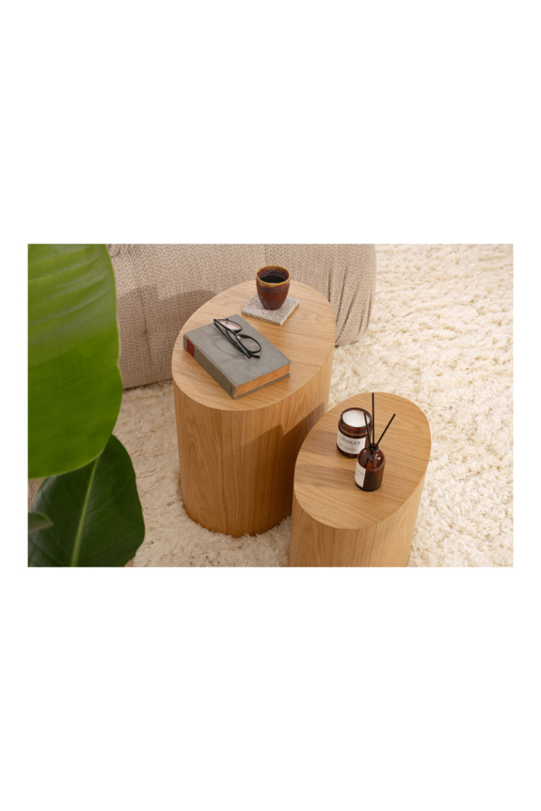 Ensemble de tables d'appoint - Chêne