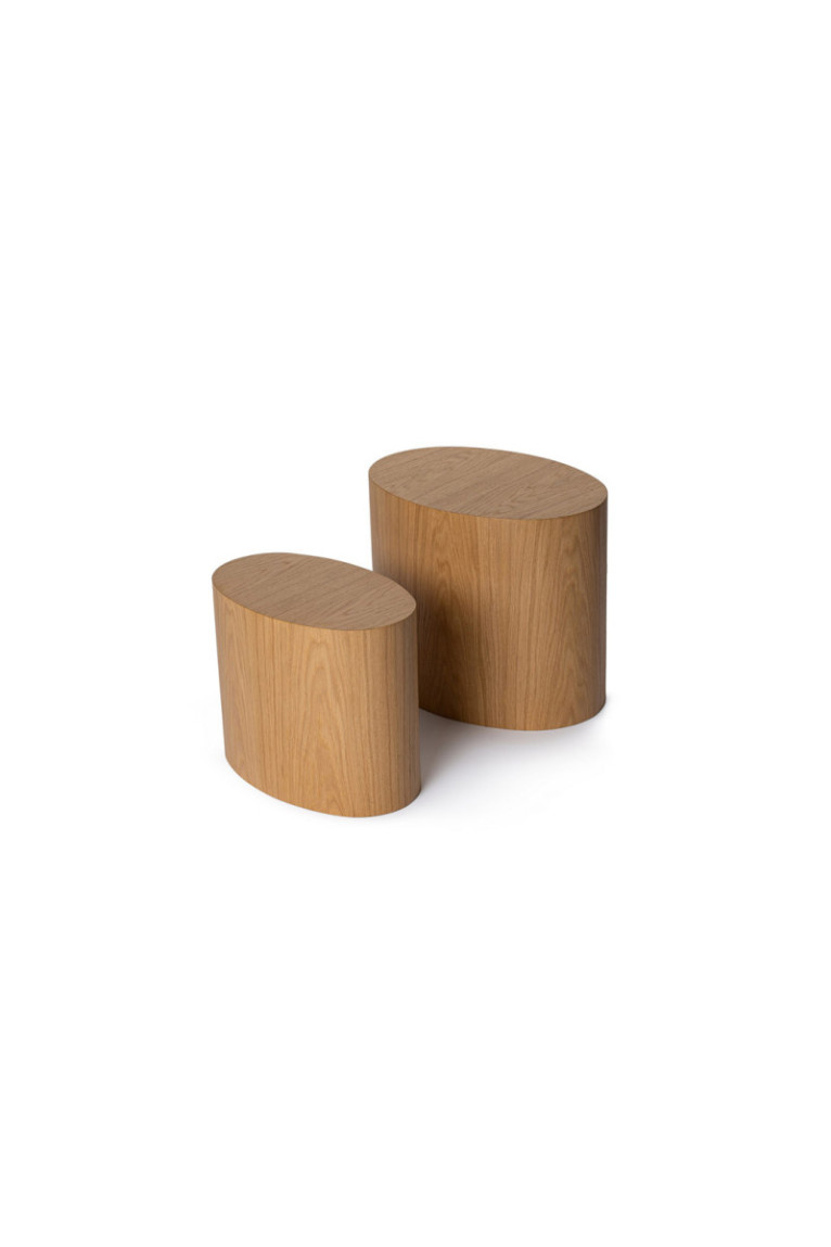 Ensemble de tables d'appoint - Chêne