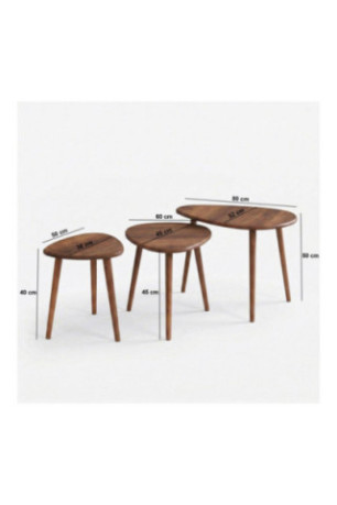 Ensemble de table basse - Noyer