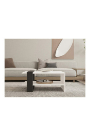 Table basse - Blanc anthracite
