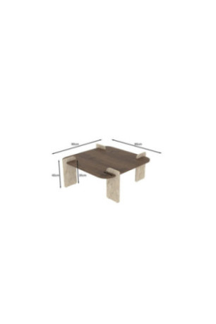 Table basse - Travertin de noyer