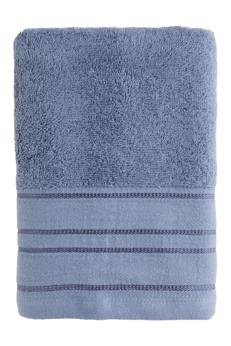 Serviette de bain Mauricio Bleu foncé 50 x 90 cm