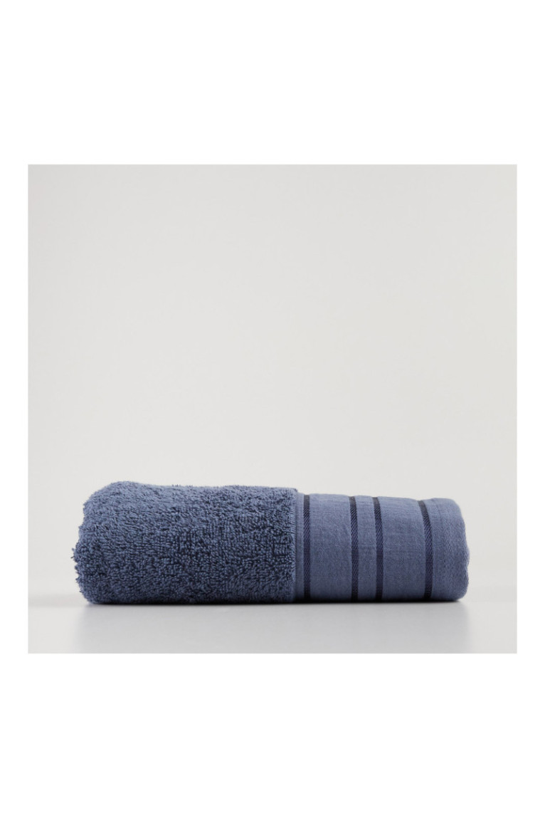 Serviette de bain Mauricio Bleu foncé 50 x 90 cm