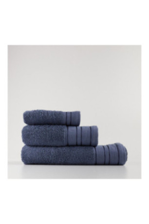 Serviette de bain Mauricio Bleu foncé 50 x 90 cm