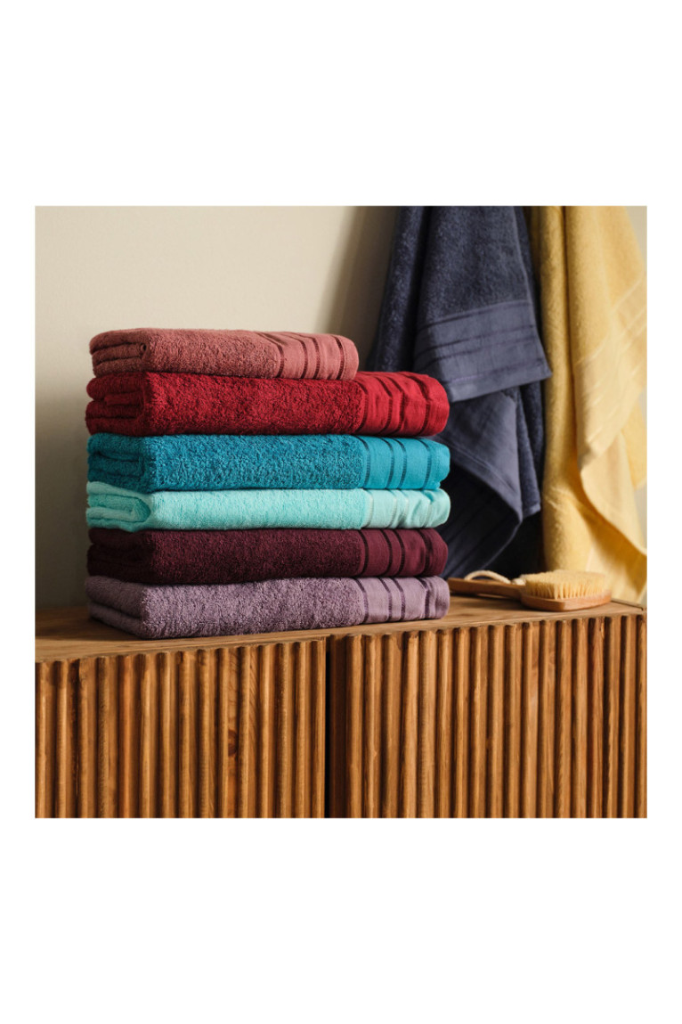 Serviette de bain Mauricio Bleu foncé 50 x 90 cm