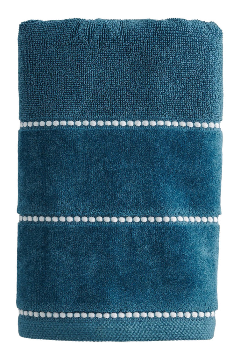 Serviette de bain Velly Turquoise foncé 50 x 90 cm