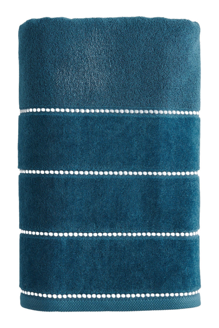 Serviette de bain Velly Turquoise foncé 90 x 140 cm