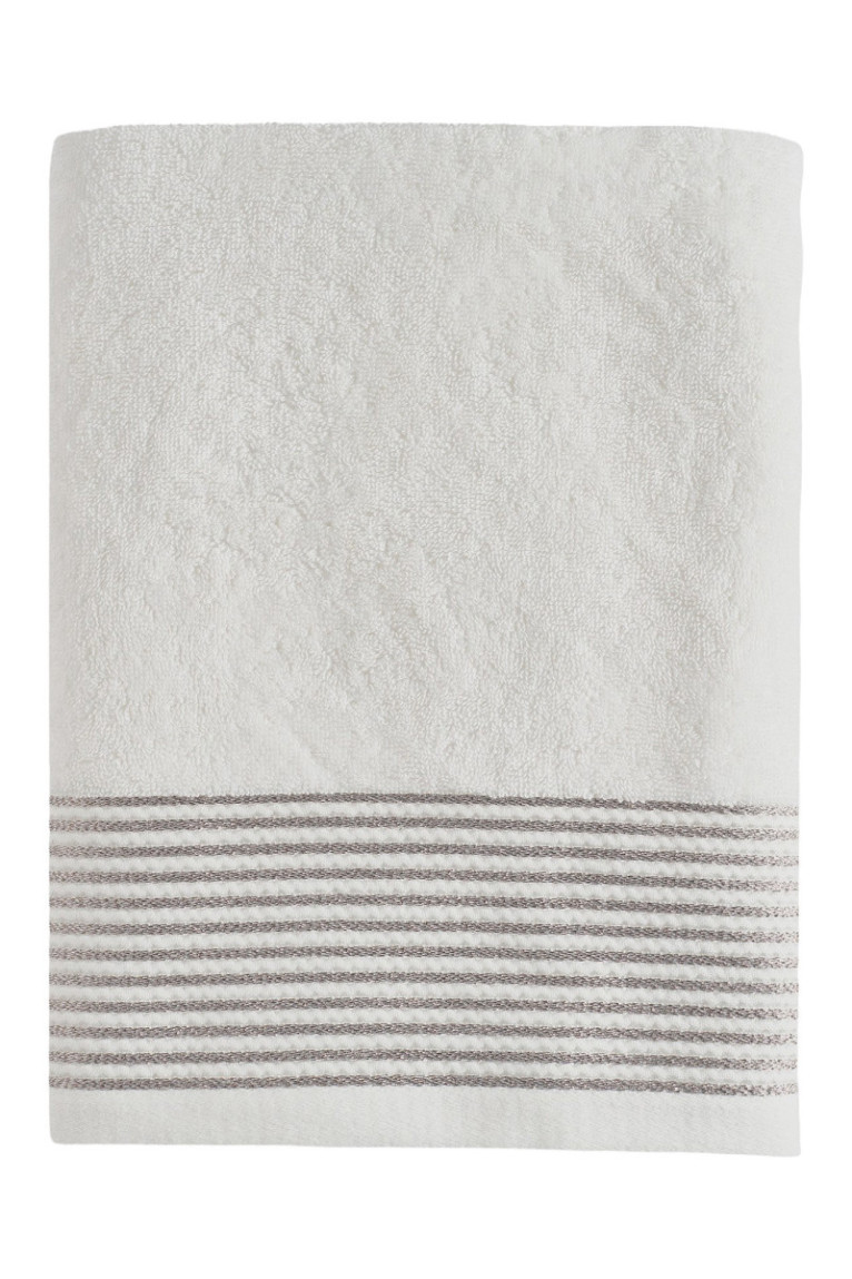 Drap de bain décoratif Terrin Blanc 70 x 130 cm