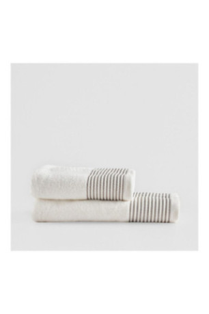 Drap de bain décoratif Terrin Blanc 70 x 130 cm
