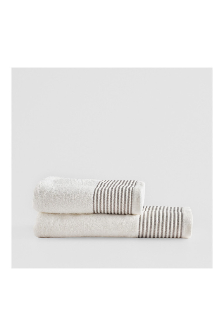 Drap de bain décoratif Terrin Blanc 70 x 130 cm