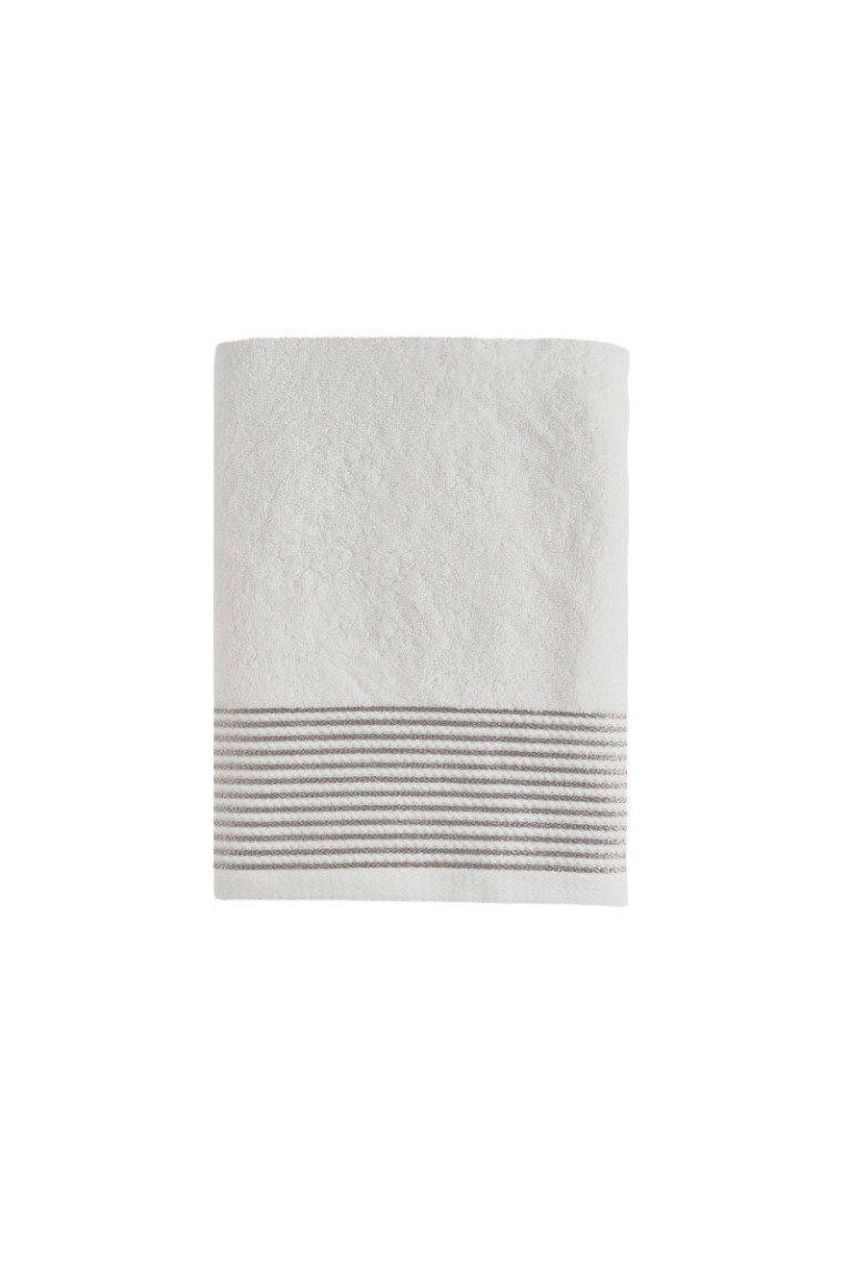Drap de bain décoratif Terrin Blanc 70 x 130 cm