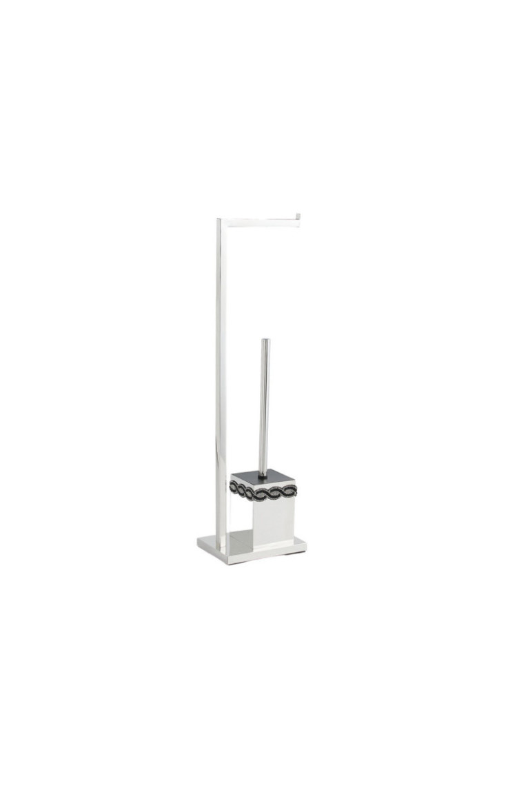 Porte-brosse WC Simply New Argent Foncé 38.5x30.5x68 cm
