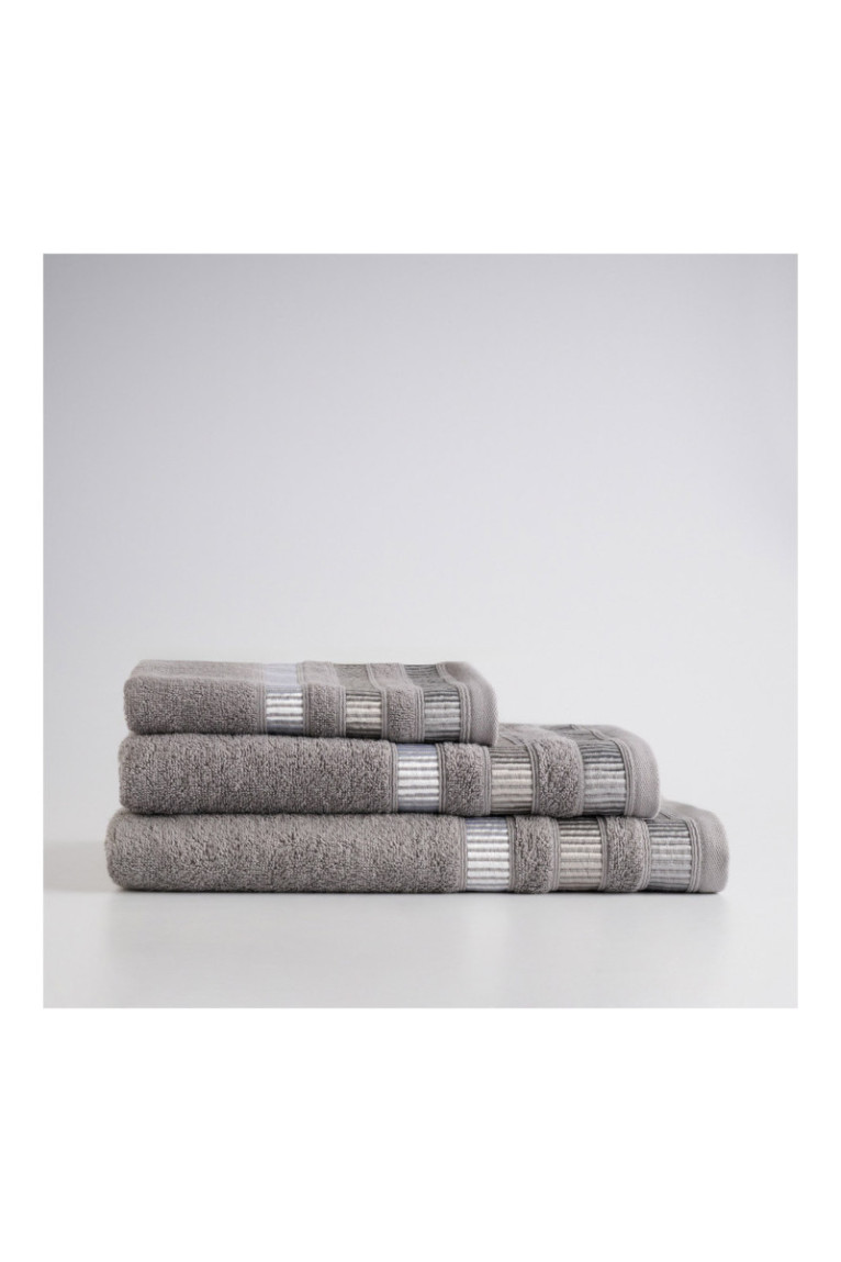 Serviette de bain Alicante Gris 50 x 90 cm