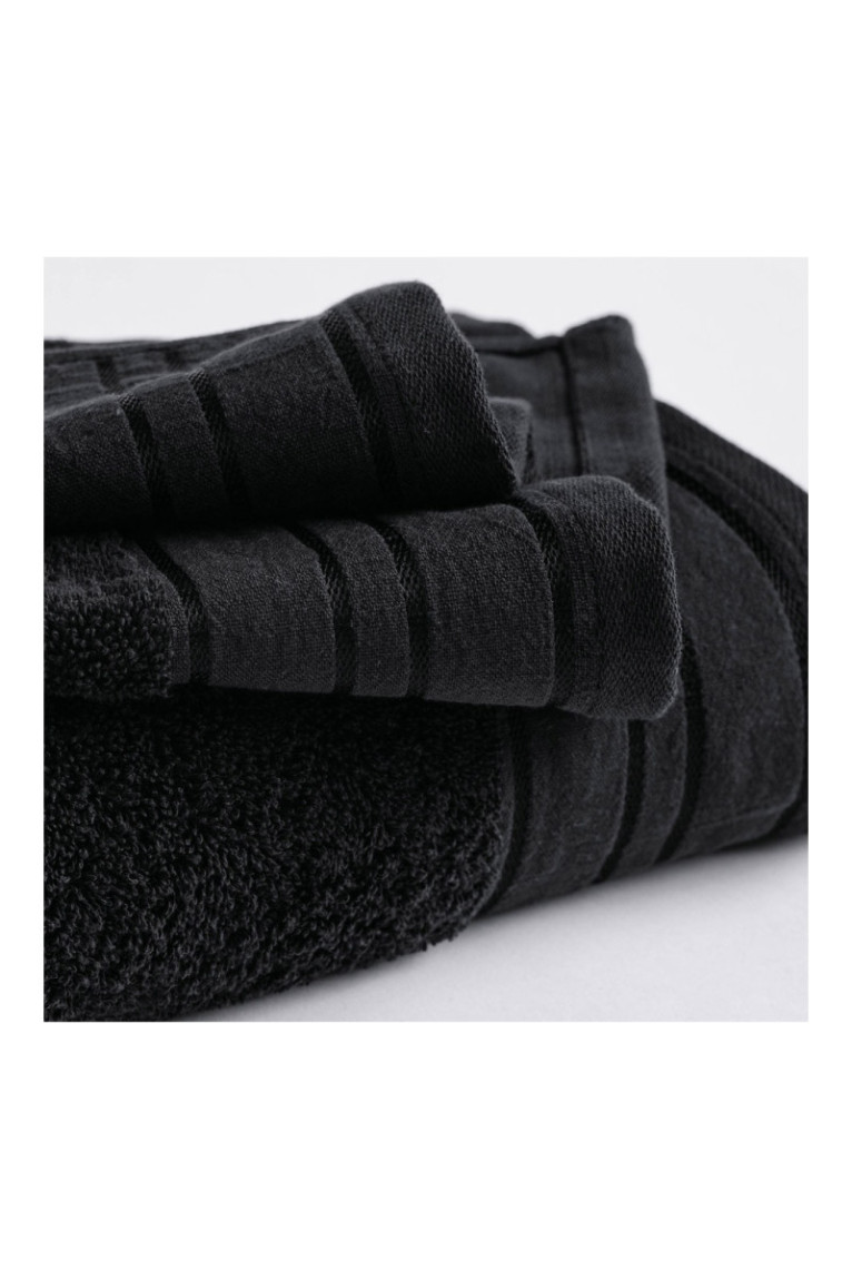 Serviette de bain Mauricio Noir 50 x 90 cm