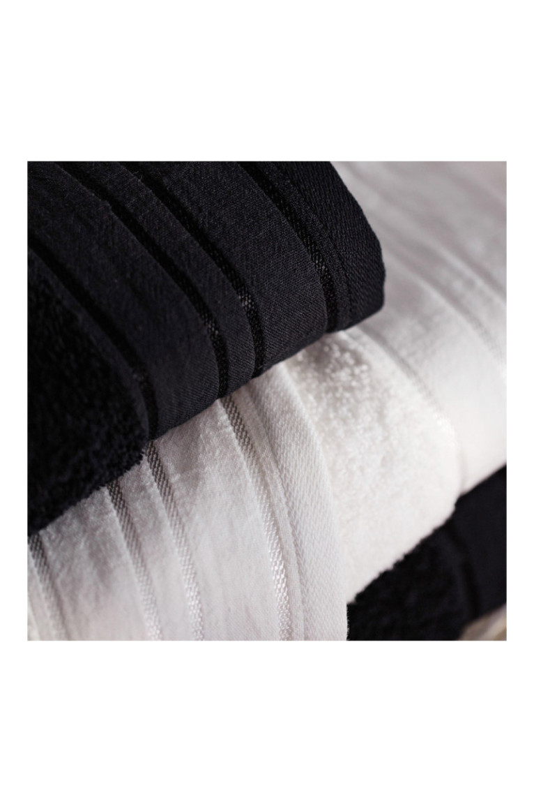 Serviette de bain Mauricio Noir 50 x 90 cm