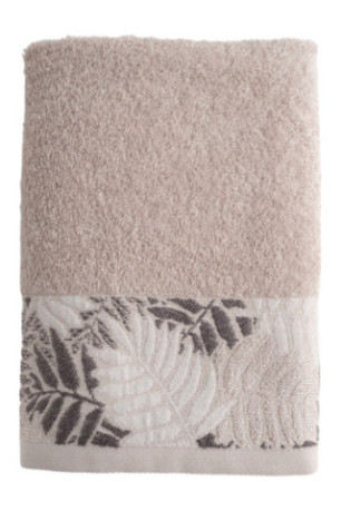 Serviette de toilette décorative Makrino Gris clair 50 x 90 cm